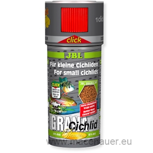 JBL Prémiové granulované hlavní krmivo pro dravé cichlidy GranaCichlid, 250ml Click