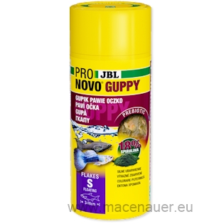 JBL Krmivo ProNovo Guppy Flakes S, 250 ml