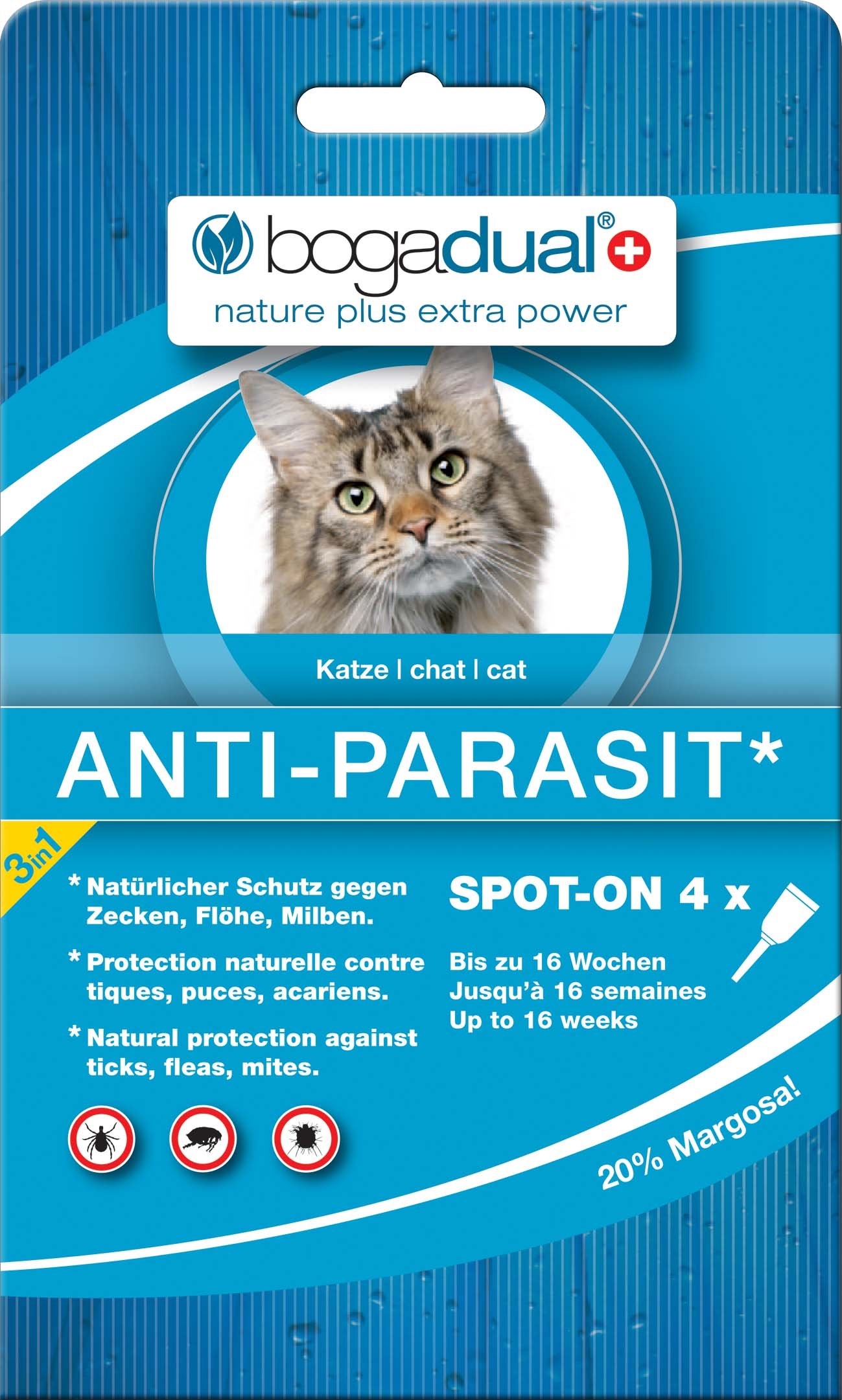 BOGAR bogadual ANTI-PARASIT SPOT-ON, kočka, 4x 0,75 ml