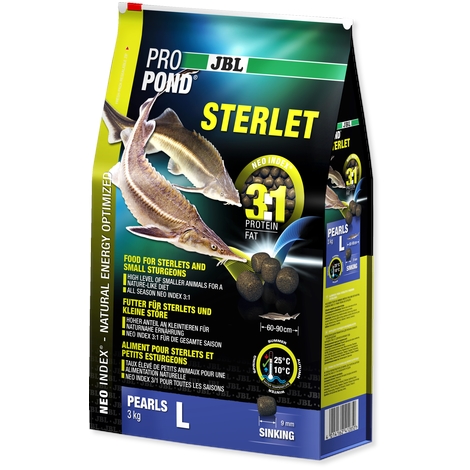 JBL Hlavní krmivo pro velké jesetery PROPOND STERLET L, 3 kg