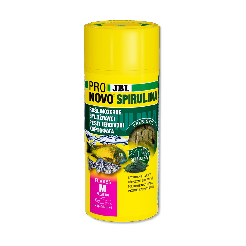 JBL Krmivo ProNovo Spirulina Flakes M, 250 ml