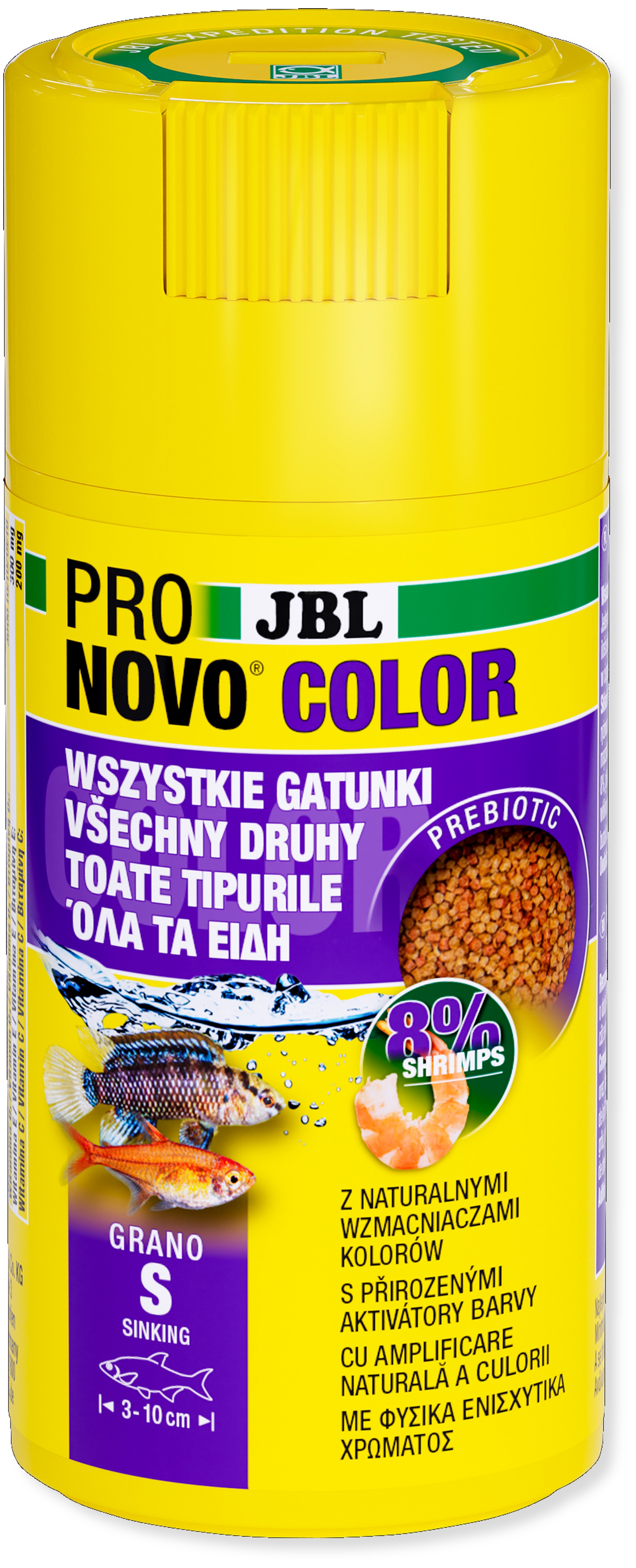 JBL Hlavní krmivo PRONOVO COLOR GRANO S, 100 ml
