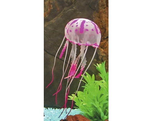 ORBIT Akvarijní dekorace medůza silikonová 5 cm, červená