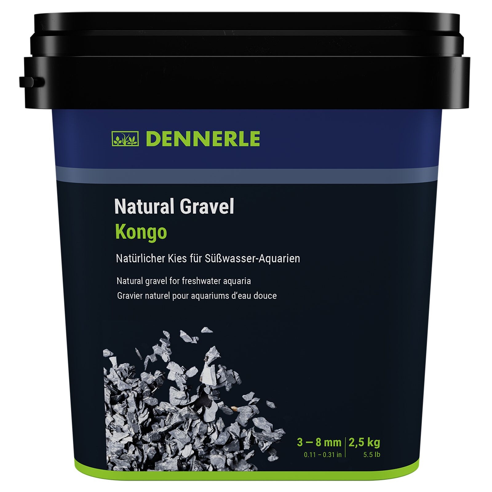 DENNERLE Natural Gravel Kongo, 3 - 8 mm, 2,5 kg